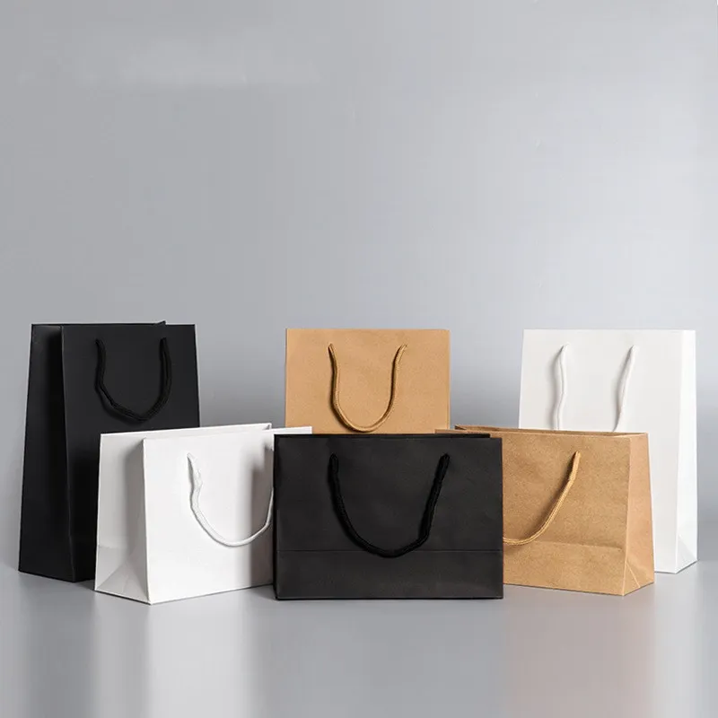 Kraft Paper Takeaway Packaging Bags - Clothing Shopping Portable Gift Bag