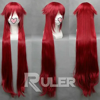 Anime Siyah Butler Grell Sutcliff Kırmızı Cosplay Peruk