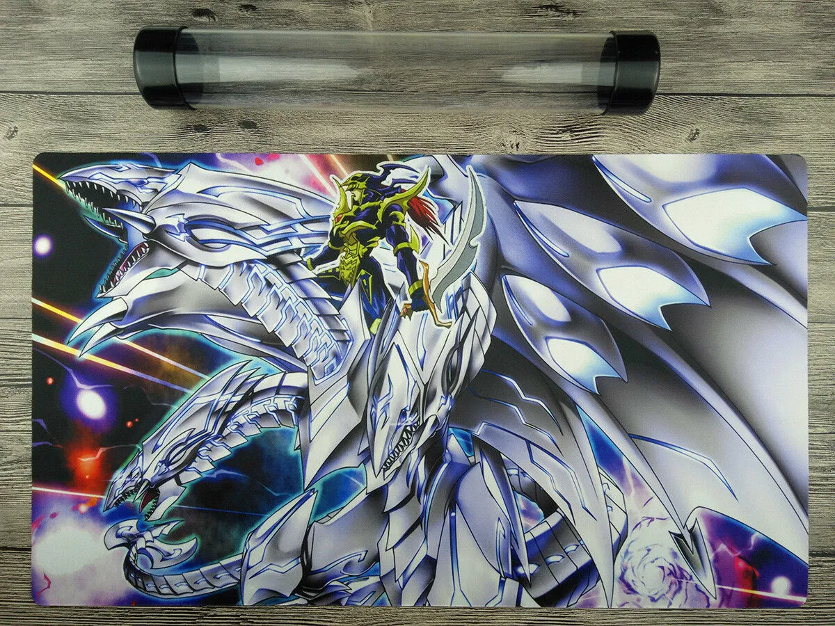 Yugioh Blue Eyes Ultimate Dragon OCG PlayMat TCG Mat Gratis Högkvalitativt rör