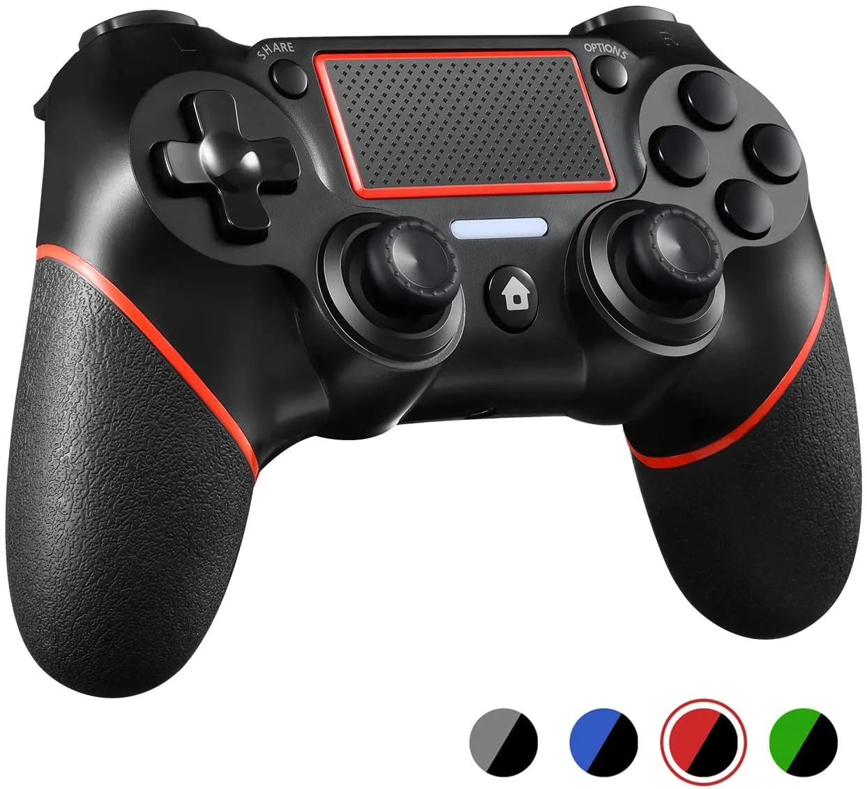 Gamepad wireless per controller PS4 per Playstation 4/Pro/Slim/PC e laptop con motori di movimento e funzione audio, mini indicatore LED, cavo USB