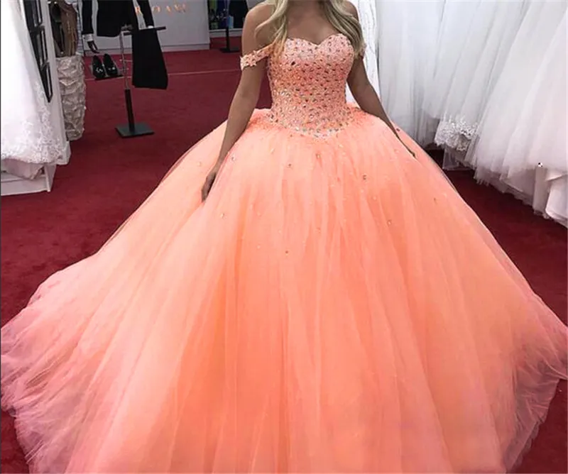 Prawdziwe zdjęcie Gorgeous Quinceanera Dresses Ball Suknia Off Ramię Party Dress Specjalne okazje Dresses Sweet 16 Dresses Vestidos DE 15 qc1505