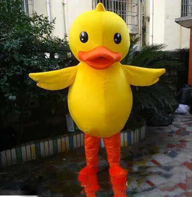 2019 vente d'usine costume de gros canard jaune déguisement taille adulte costumes-mascotte personnalisable