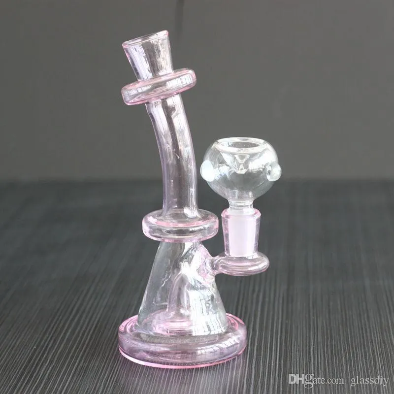 Hurtownie Różowy Olej Dab Rigs Szkło Bong Jet Perc Bongs Honeycomb Bubbler Rury Wodne Nagle Dab Rig Rura Bong Perolator Przenośne nargile