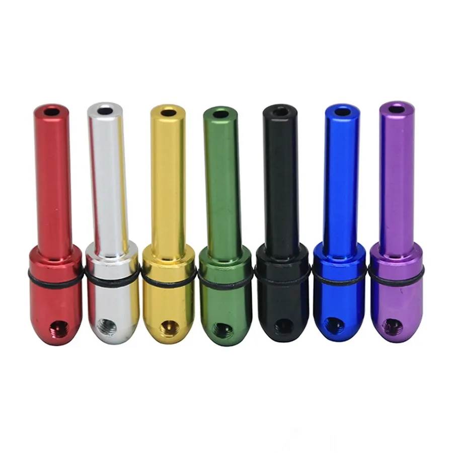 DHL Cross-Border Style Aluminum Alloy Metal Snuff Snorter Dispenser Nasal Tube Bottles 70MM Smoking Snuff Straw Sniffer Snorter Nasal Pipe