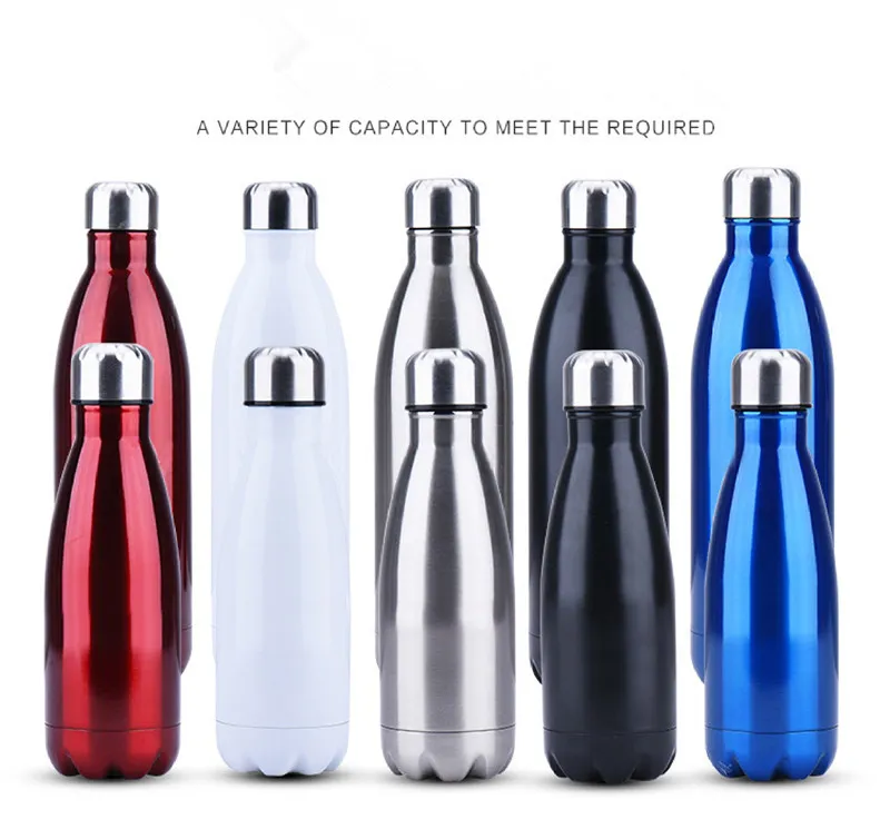 Various Capacity Cola Shape Bottle Bowling Sports Kettle Thermos Cup 304 Stainless Steel Leakproof Double Wall Insulated Vacuum Cup