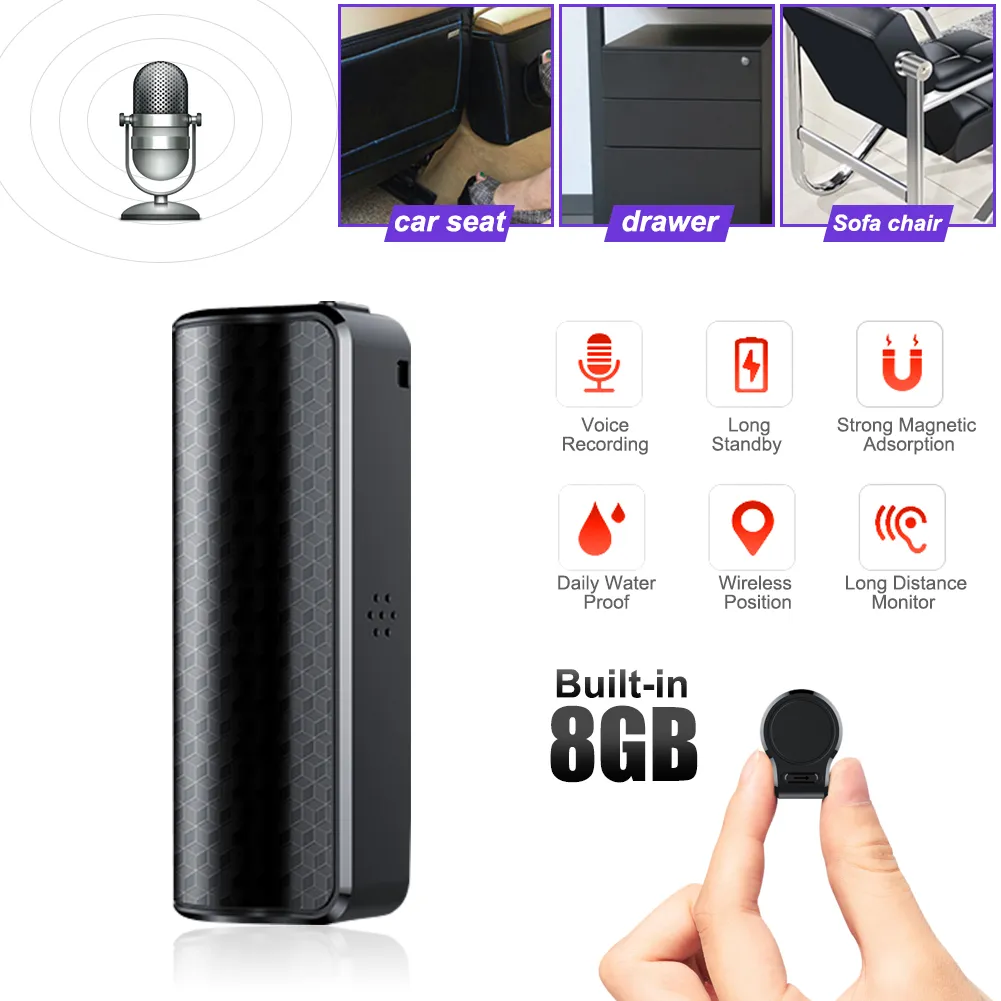 Q70 Super Long Standby Mini Recording Pen 8GB Digital Voice Recorder Auto-save Record Files Professional Mini HD Noise Reduction