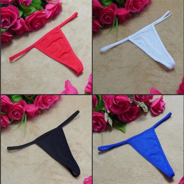 Solid G String Thongs Side Tie Panties With T Back Lingerie For