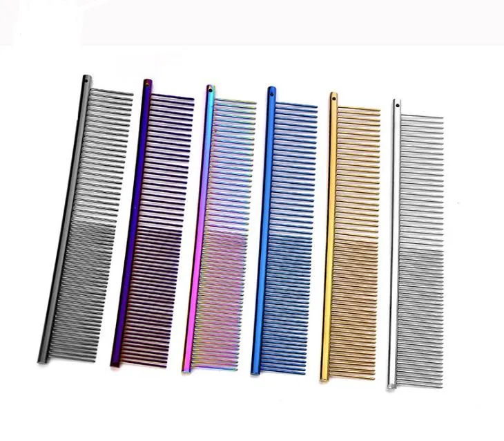 Anti Static Pet Grooming Comb Professional Stainless Steel Dog Cat