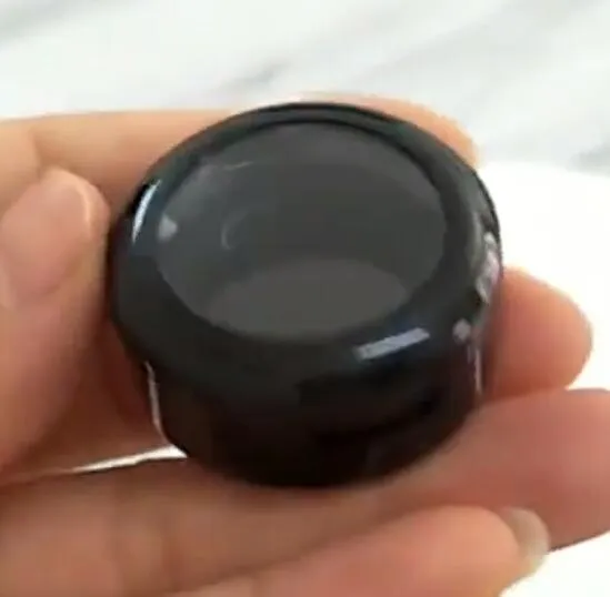 Mini ombretto compatto nero opaco piccola tavolozza di ombretti contenitore cosmetico vuoto scatola di imballaggio per rossetto rotondo