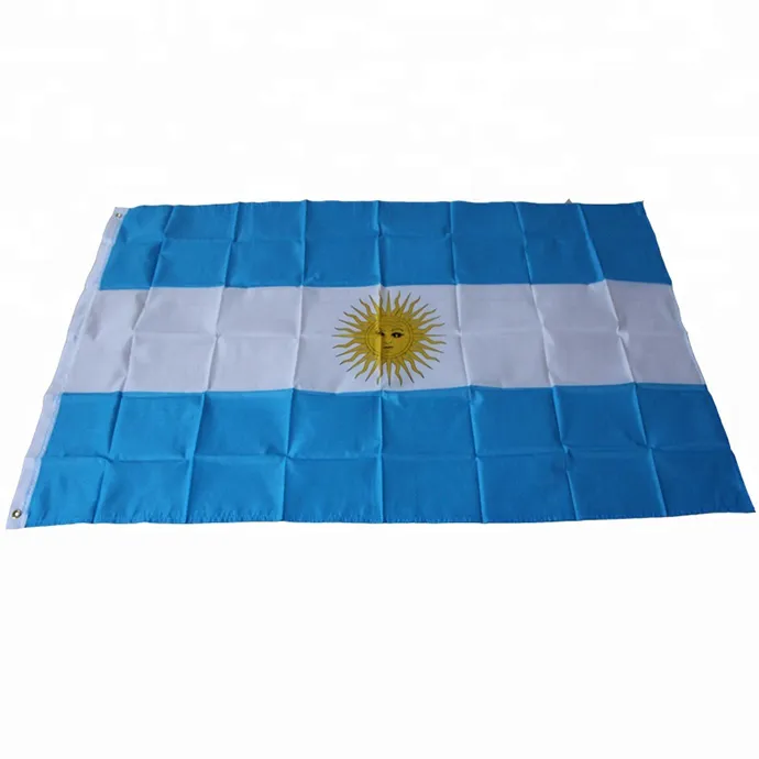 Argentinië 3x5 vlag, aangepaste nationale opknoping outdoor binnen zeefdruk 68D zeefdruk, ondersteuning drop verzending