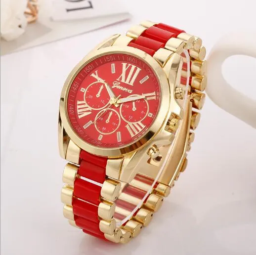 New Famous Top Brand Men's Big Dial Geneva Casual Quartz Watch Men Full Stainless Steel Watches Relogio Masculino Hot Sale Clock