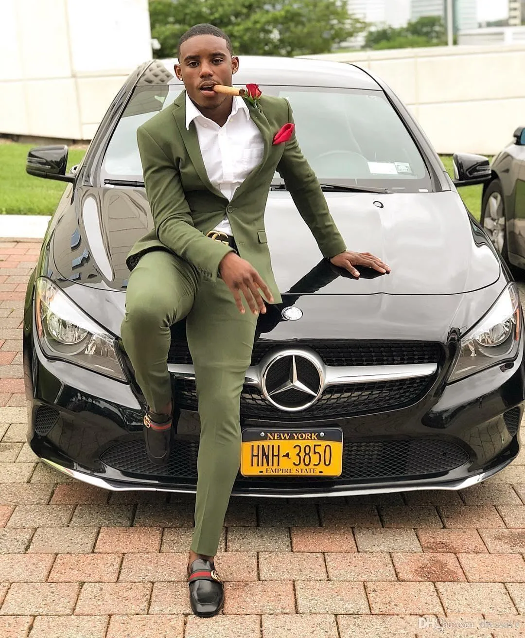 Olive green slim fit suit hotsell