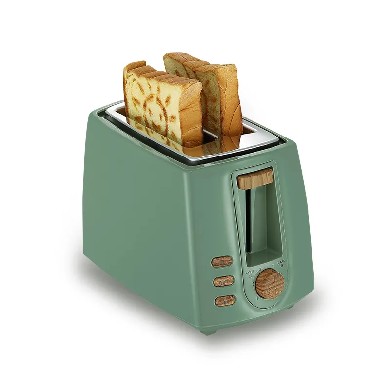 Wysokiej jakości stylowa stal nierdzewna 2 plasterek toster do domu śniadanie Maker chlebowy Automatyczne twórcy tostów