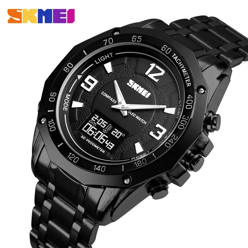 Skmei 3 Time Watch Men Compass Compass Calorie. Mens Thermometer Spectwatch Relogio Masculino 1464 7 734 DHgate