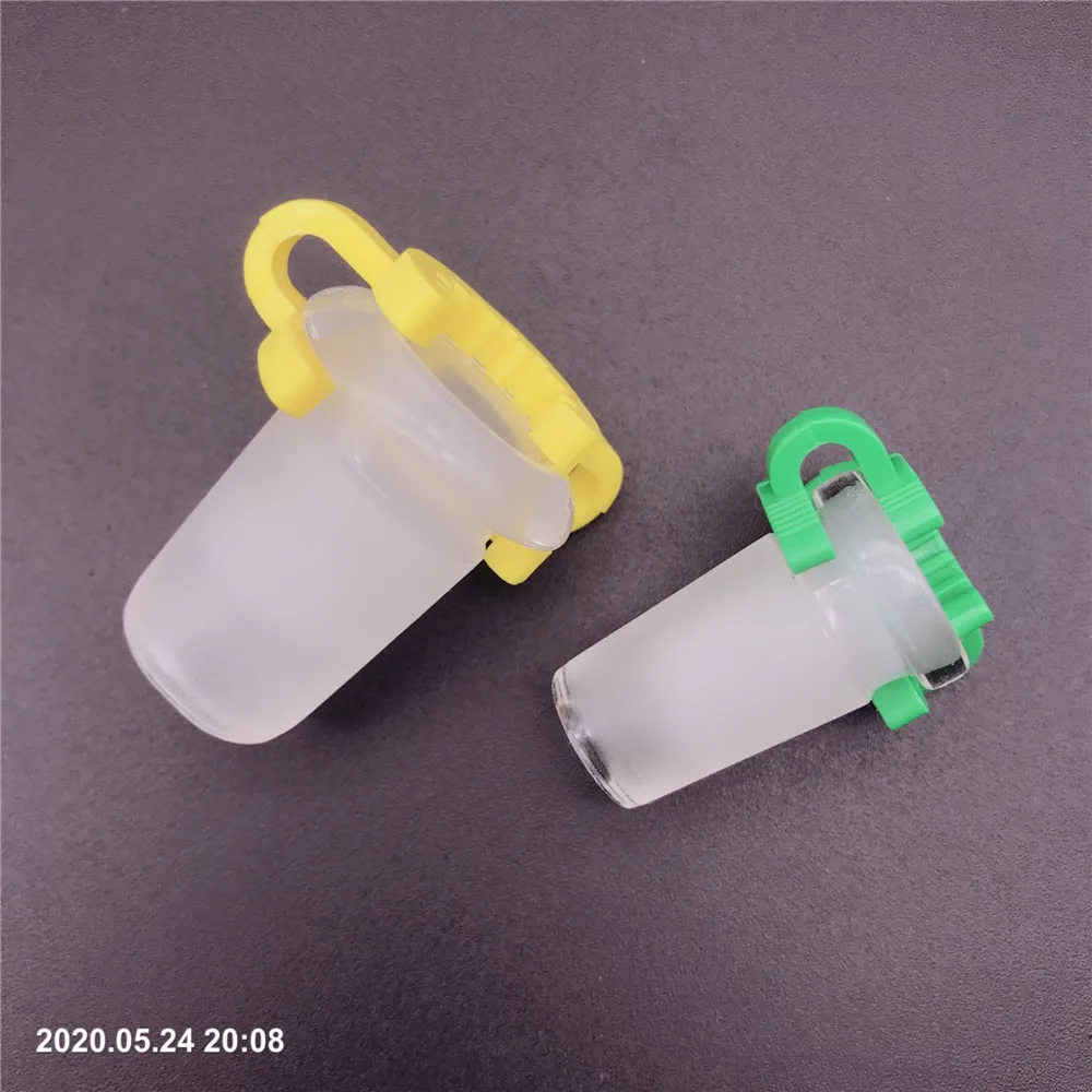 Mini adaptador de vidrio con clip de plástico Keck Accesorios para fumar 10 mm 14 mm 18 mm Pipas de agua macho hembra Adaptadores Bong