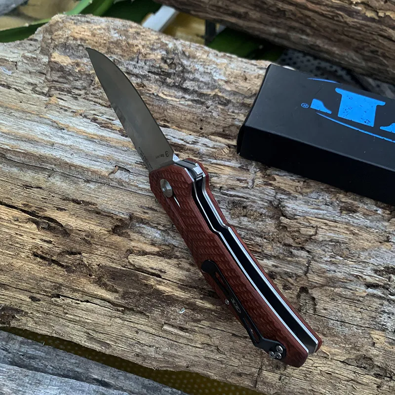 ZT0308 Couteau pliant G10 Poigure EDC Randonnée extérieure Couteau de randonnée 56hrc Couteau de poche de roulement avec boîte de couleur d'origine7932185