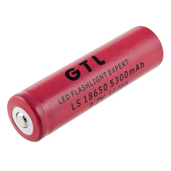 新しい100％GTL電池18650 5300mAh 3.7V充電式Fリチウム電池送料無料