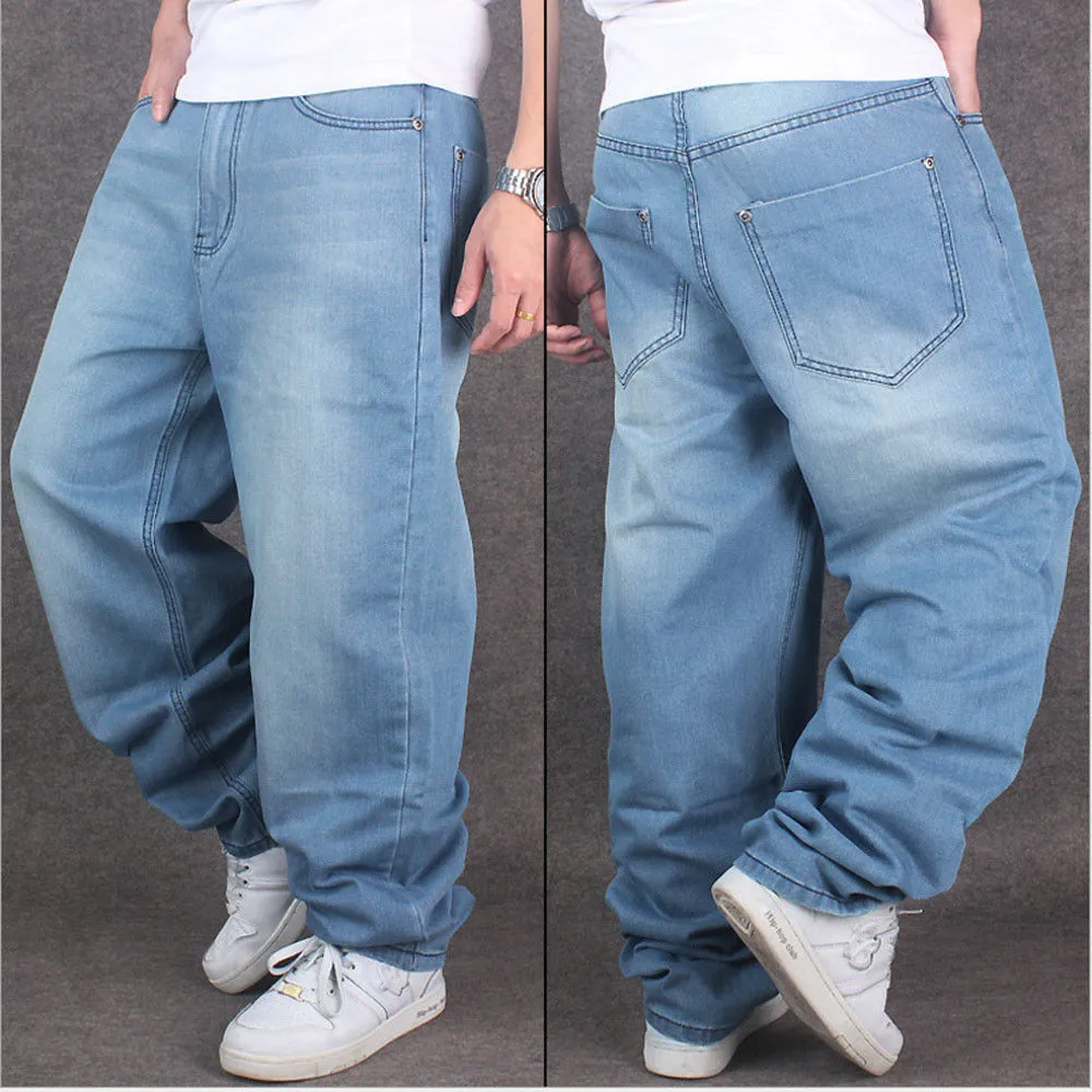 Jeans larghi uomo hip hop sale