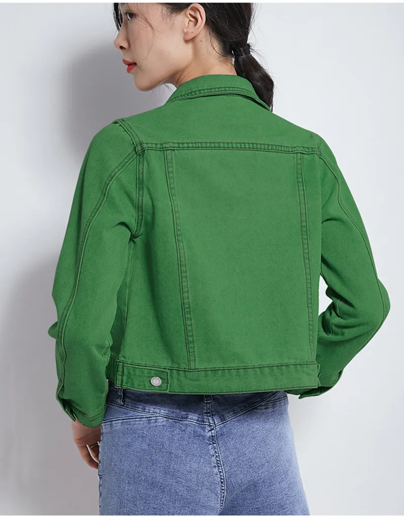 Jeans Jacket and Coats for Women 2019 Autumn Candy Color Casual Short Denim Jacket Chaqueta Mujer Casaco Jaqueta Feminina (7)