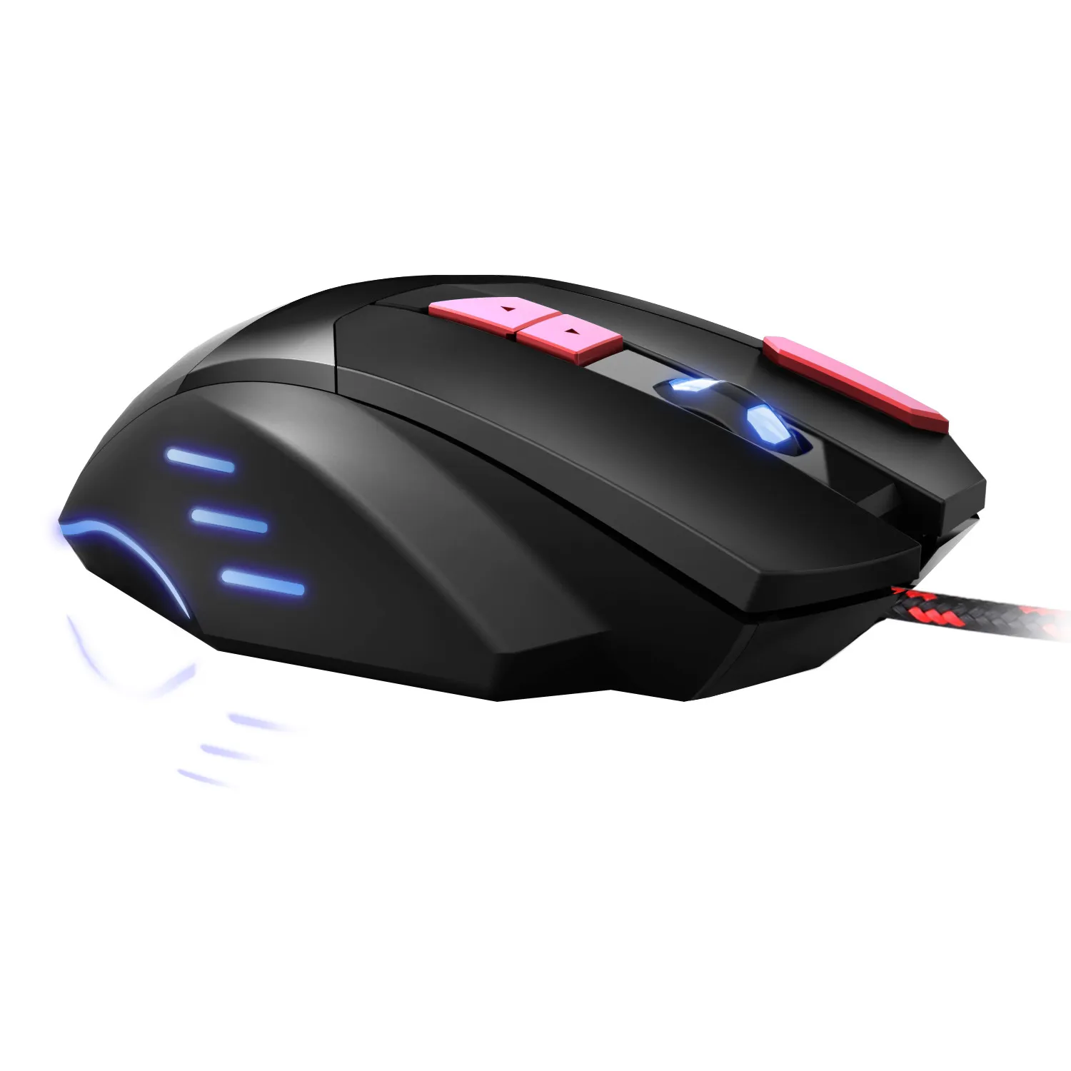 BLOODBAT USB Wired Optical 3200DPI Computer Mice Gaming Mouse 7 Key Glowing Breathing Light