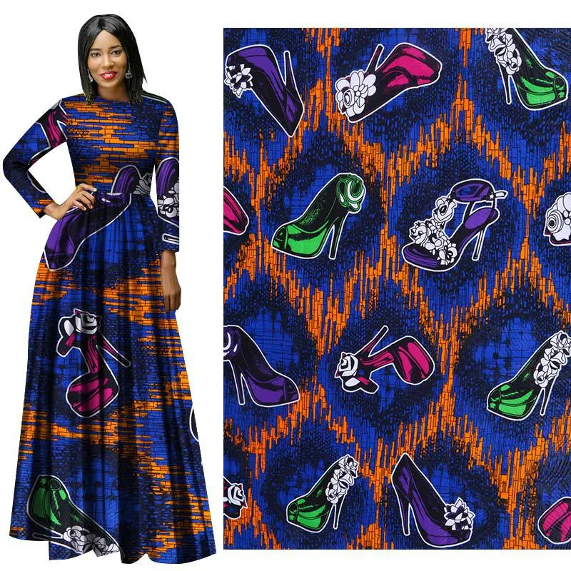 Senaste Design Fashion High Quality New Wax Bomull Tyg Vax African Fabric Batik Tyger För Afrika Klädsel Dräkt