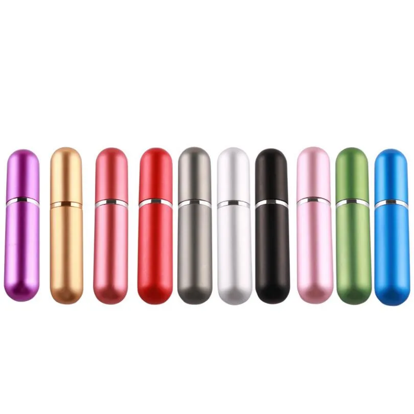 5ml Refillable Portable Mini Perfume Spray Bottle Traveler Aluminum Atomizer Empty Vial LX3246