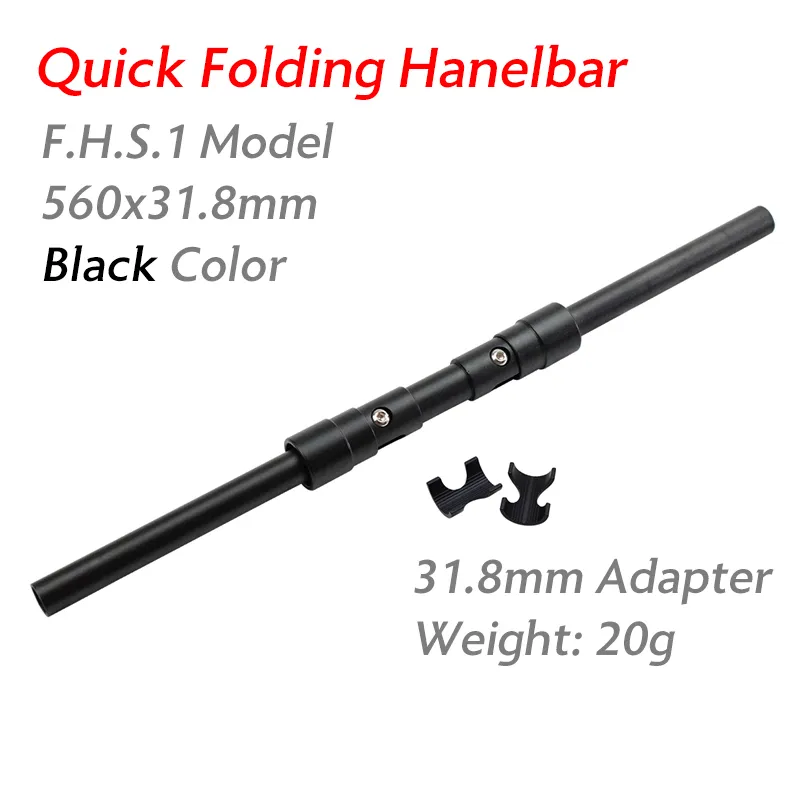 Aluminum Alloy Quick Folding Bike Handlebar 25.4/31.8mm 560/660mm Length MTB/Road Foldable