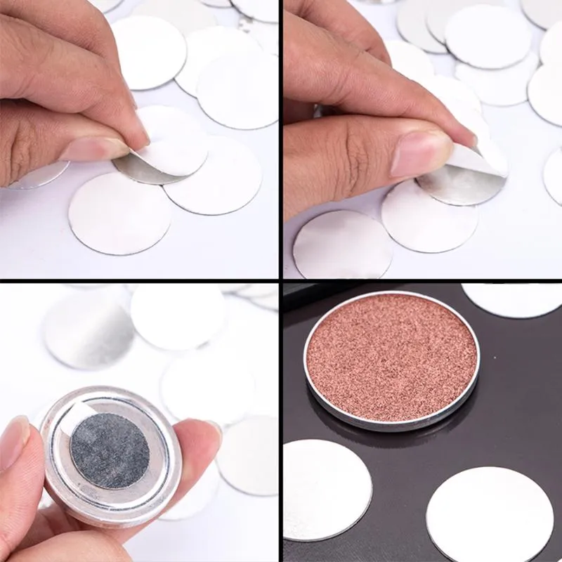 30pcs Eyeshadow Home Tightly Round Empty Professional Makeup Cosmetics Square Metal Sticker For Magnetic Palette Tool Practical