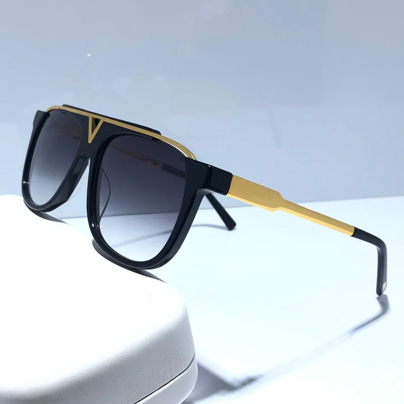 0937 Klassiker Beliebte MASCOT-Sonnenbrille Retro Vintage glänzendes Gold Sommer Unisex-Stil UV400-Brille wird mit Box 0936-Sonnenbrille geliefert