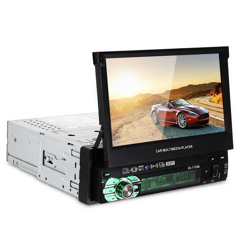 Universal 7158B Car DVD Multimedia Player AM FM Radio 7-calowy ekran dotykowy