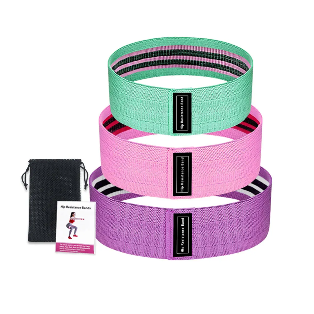 3pcs unissex booty booty band hip círculo loop resistência banda de exercícios de treino