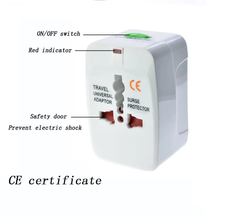 Universeller 4-in-1-Reisesteckeradapter mit EU-UK-AU-US-Ladegerät-Steckdosenadapter, internationalem Elektrostecker 1503443