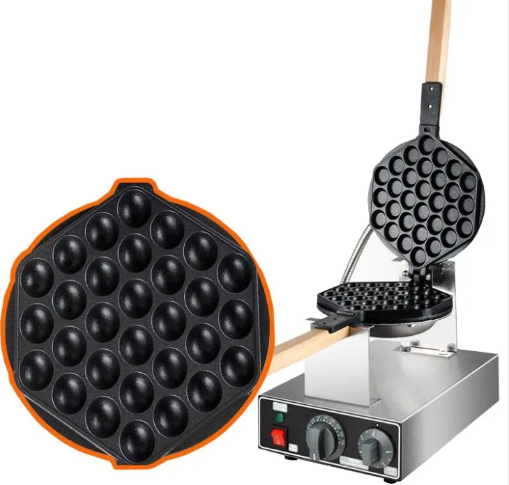 Gratis frakt ~ Partihandel 20 enheter / Lot Electric 110V / 220V Bubbla Waffle Making Machine / Commercial Egg Puff Maker / Waffle Iron