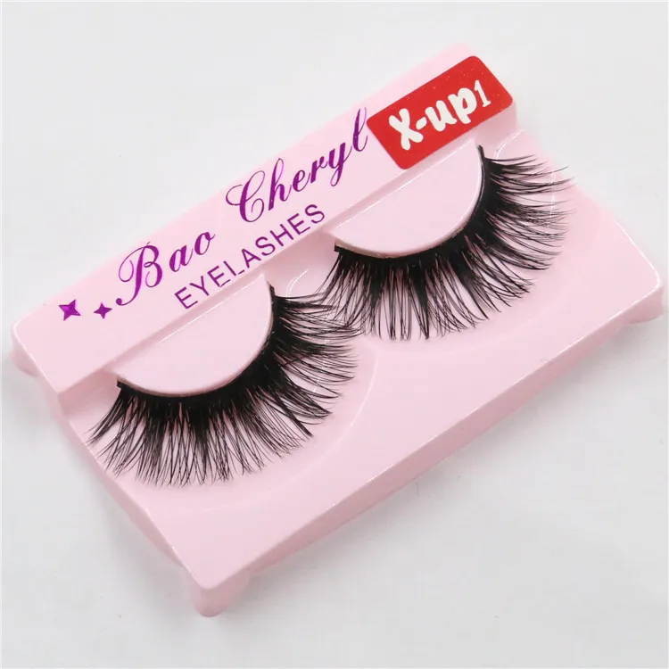 Hot X-Up 3D Strip Mink Eyelash Naturlig Tjock Handgjord Falsk Fake Eyelashes Eye Lashes Makeup Extension