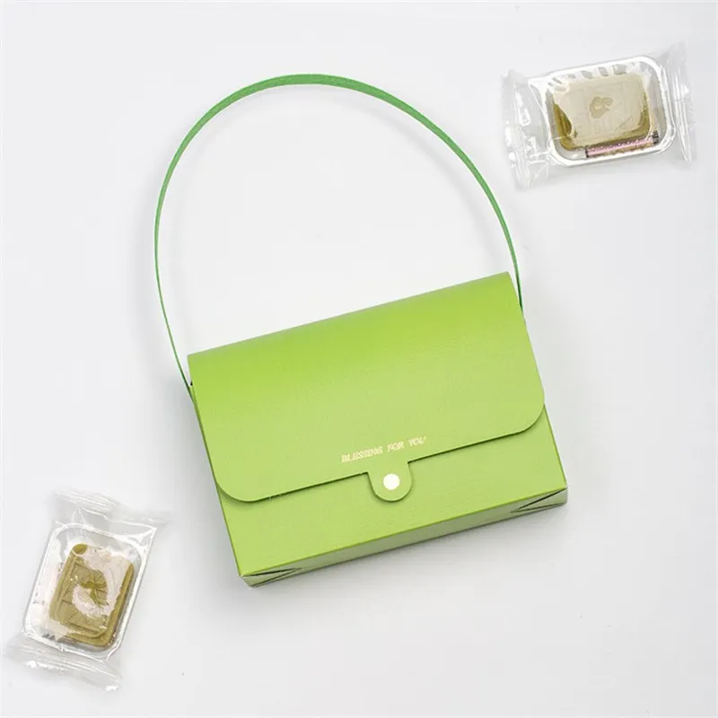 حقيبة الحلوى معلقة حامل الزفاف مفضلات هدية مربع الحزمة حفلة عيد ميلاد الأكياس الأخضر Silver YQ02002