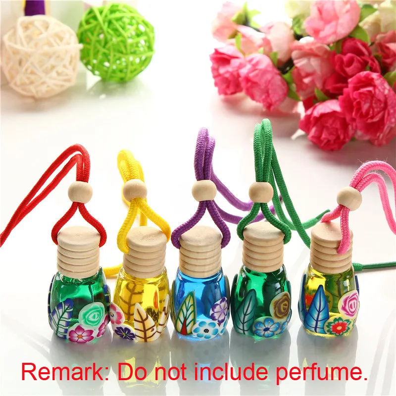 Car Hanging Diffuser Glass Bottle Air freshener Perfume bottle For Car Aromatherapy Remove smell Empty glass bottle