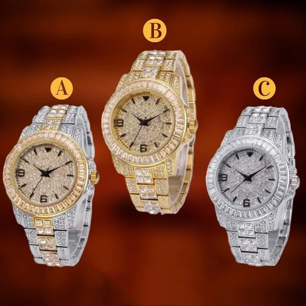 Iced out hotsell baguette watch