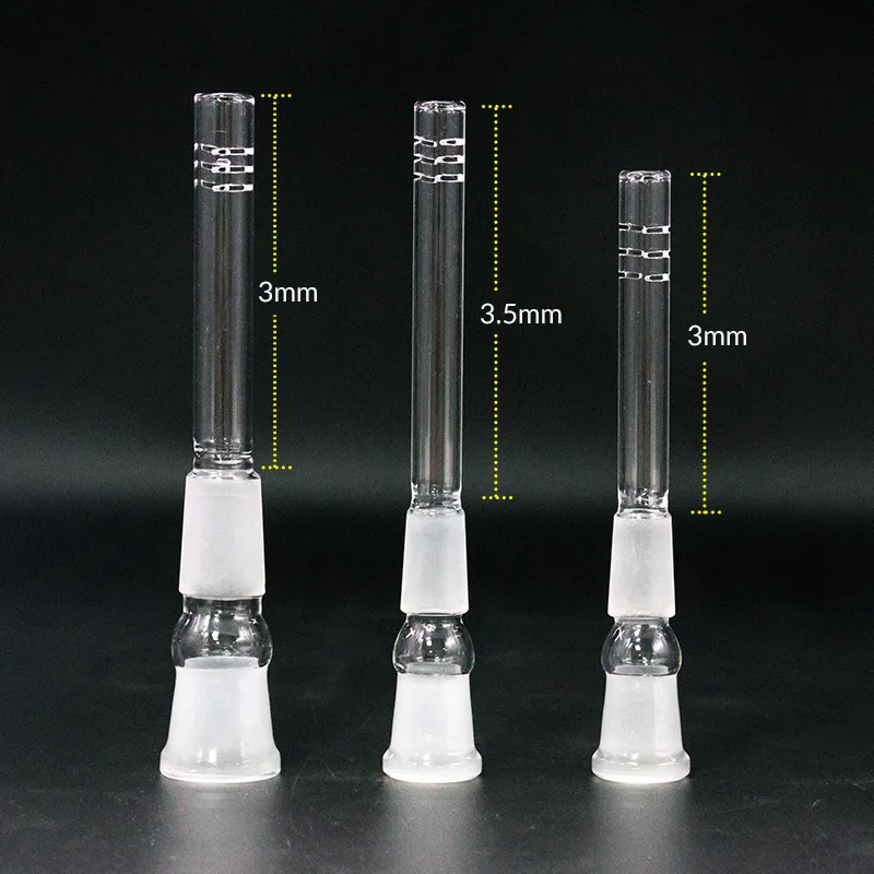Acessórios para fumar Difusor de haste inferior de vidro 14mm 18mm haste descendente masculina para bongs de copo Dab Rigs