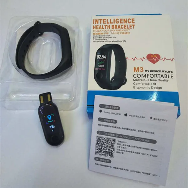 M3 Smart Bracelet LEFUN HEALTH USB Sport Bluetooth Fitness Tracker Watch Heart Rate Waterproof Push Message Wristband Women M2 From Mying4, $12.96 DHgate.Com