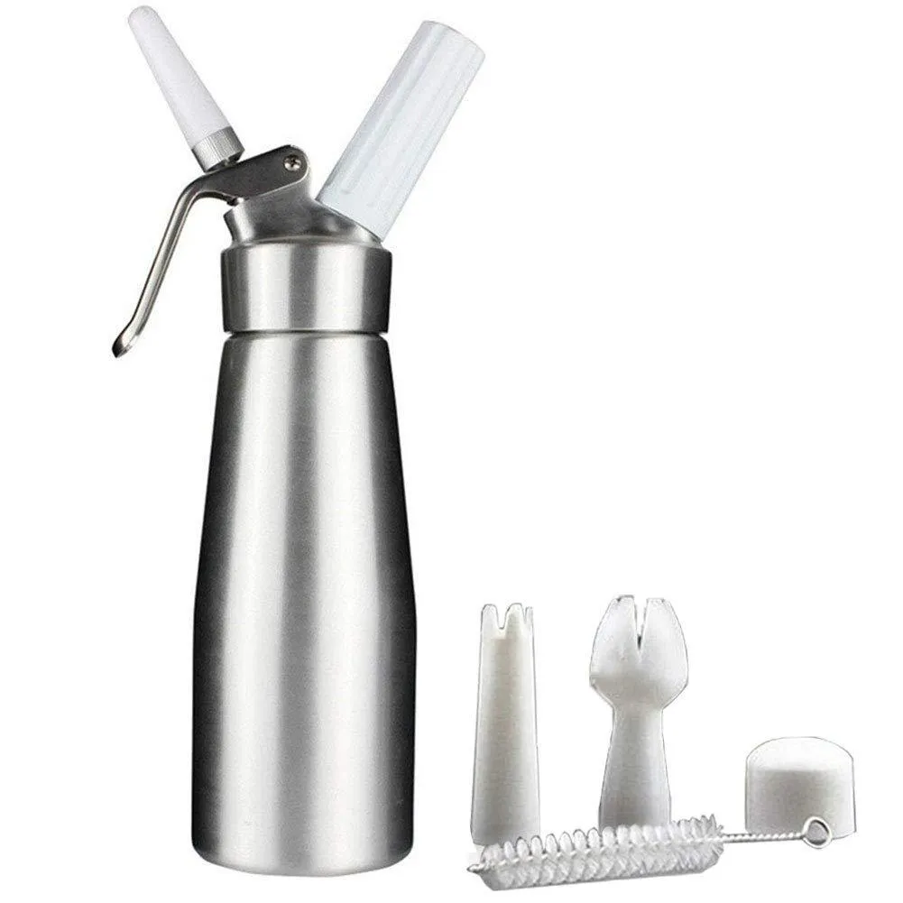 Nieuwste 500 ml metalen zweep koffie, dessert, verse room, boter, dispenser whipper foam maker gratis verzending metalen zweep coffe