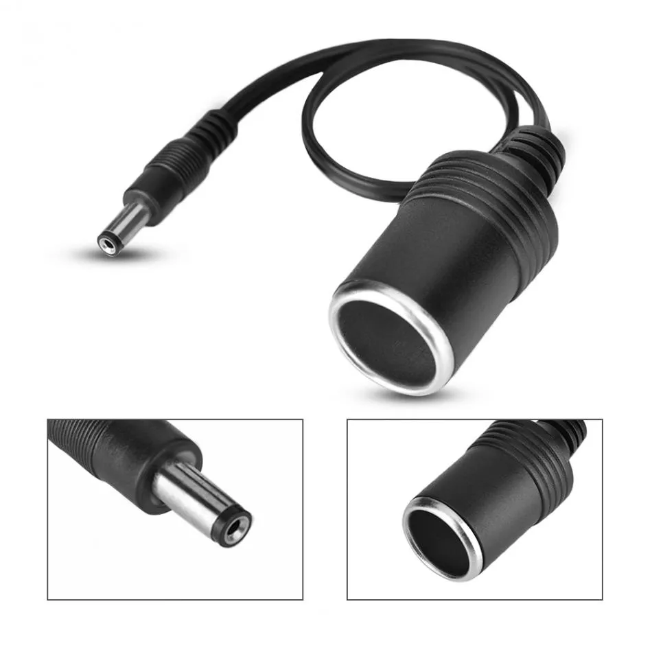 Car Power Supply Cable DC 5.5 X 2.1mm Female Plug To Car Cigarette