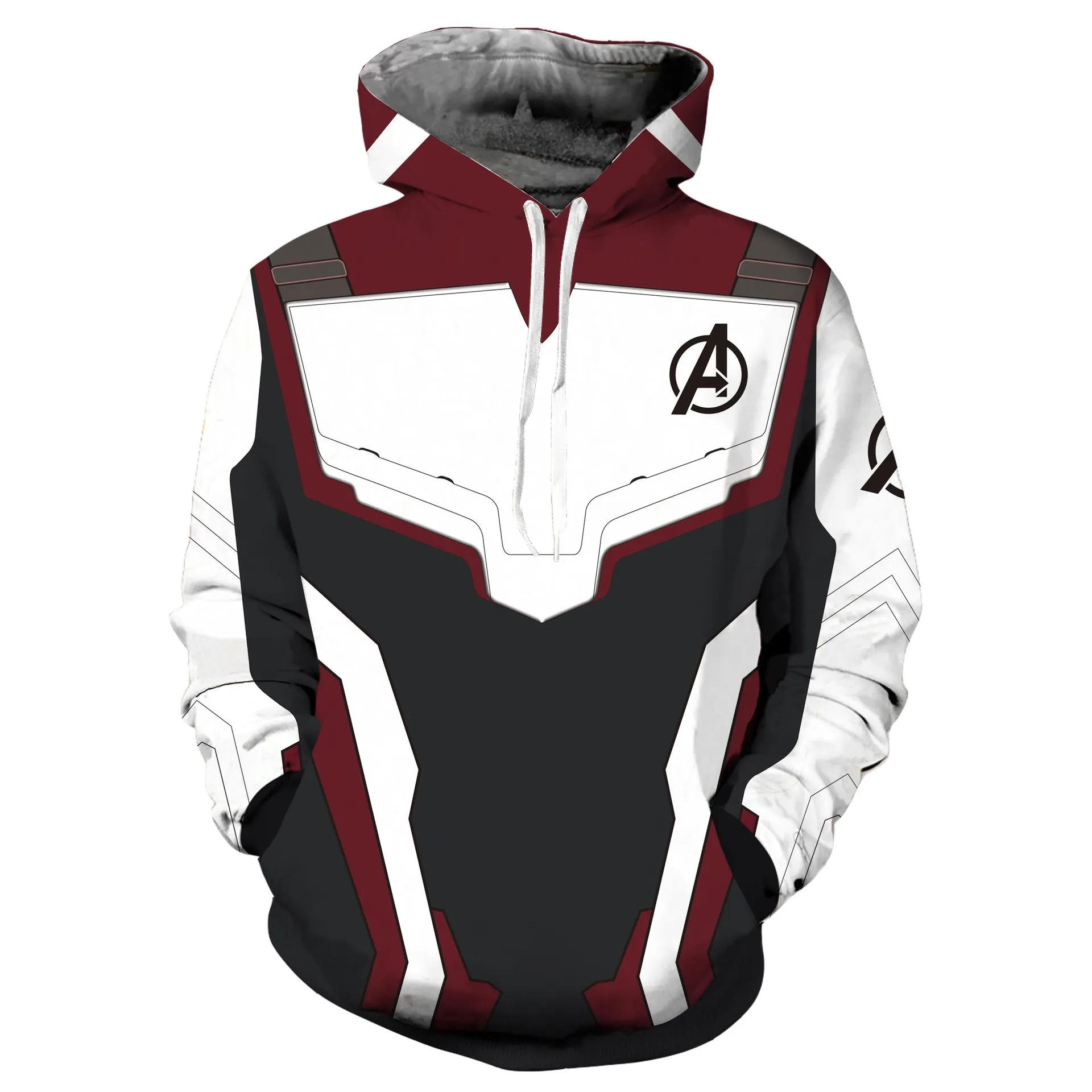 Unisex Endgame Quantum Hoodie Quantum Realm Cosplay Traje 3D Impressão Zipper Jacket Moletom Tamanho (S-5XL)