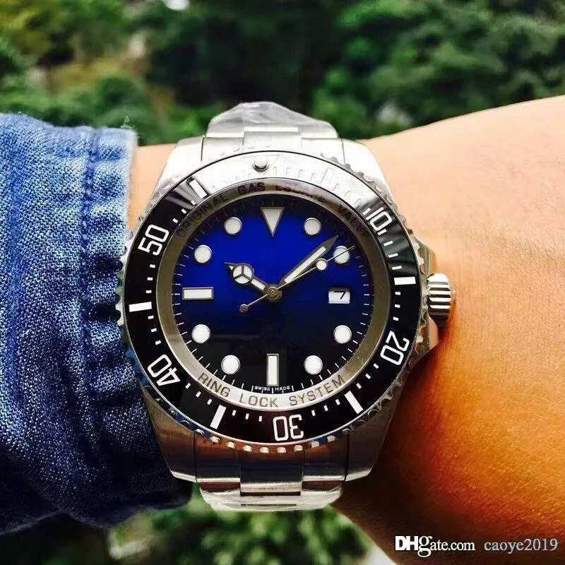 Luxury New Gent's GMT II 2 kwarcowy wiatr zegarki nurkowe ze stali nierdzewnej Białe czarne srebrne mistrz 44 mm męskie zegarek 283R