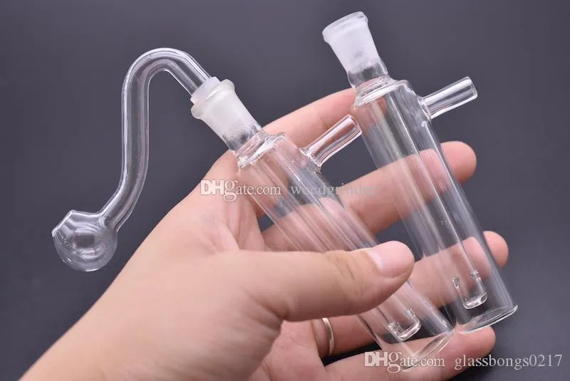 Małe Szklane Bongo Wodne Fajki Dab Rigs Nano Bubbler Szklana Platforma Olejowa Bongo Perc Downstem Recycler Fajka wodna z 10mm miską olejową i wężem