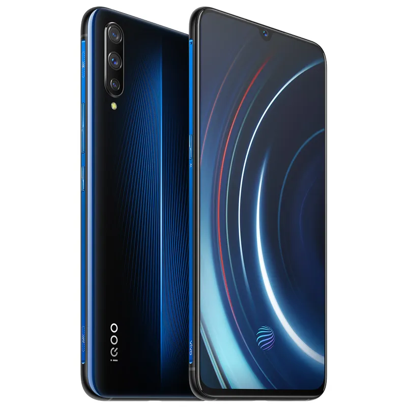 VIVO IQOO 4G LTE الهاتف الخليوي 8GB RAM 128GB 256GB ROM Snapdragon 855 Octa Core Android 6.41 "13MP بصمات الأصابع الهاتف المحمول الذكية