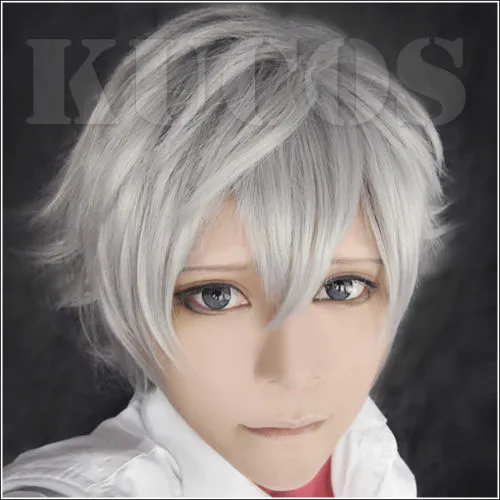 715 EVA Nagisa Kaworu Short Gray Cosplay Wig free wig cap