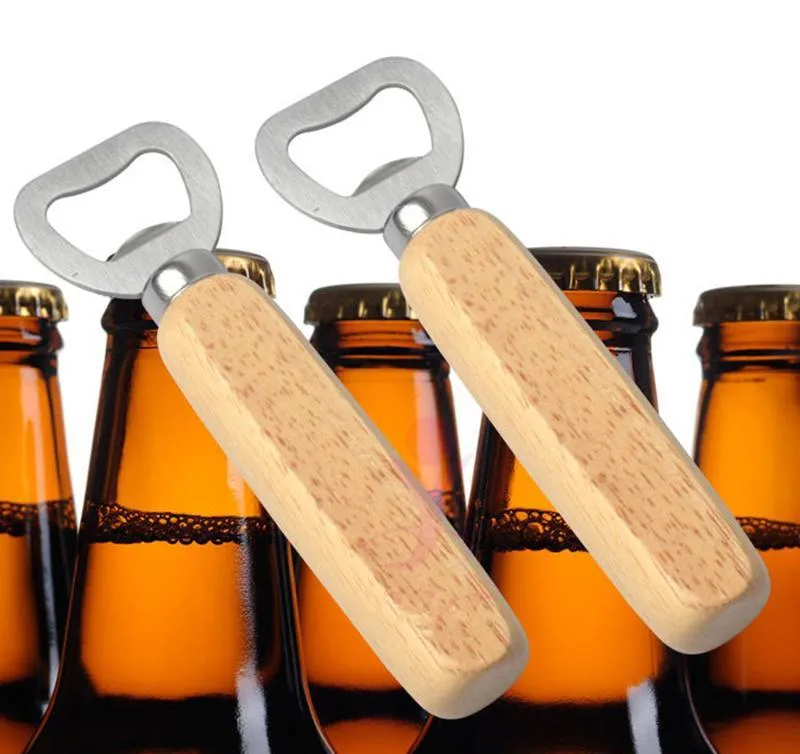 Abridor de garrafa de cozinha ferramentas de madeira Handle abridores de cerveja barra ferramentas de refrigerante garrafa de cerveja abridor de garrafa de vinho abridor