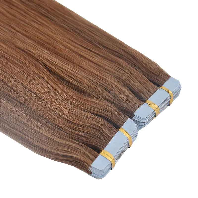 200gr 80pcs glue skin weft pu tape in human hair extensions 14 16 18 20 22 24inch brazilian indian hair extension free shipping