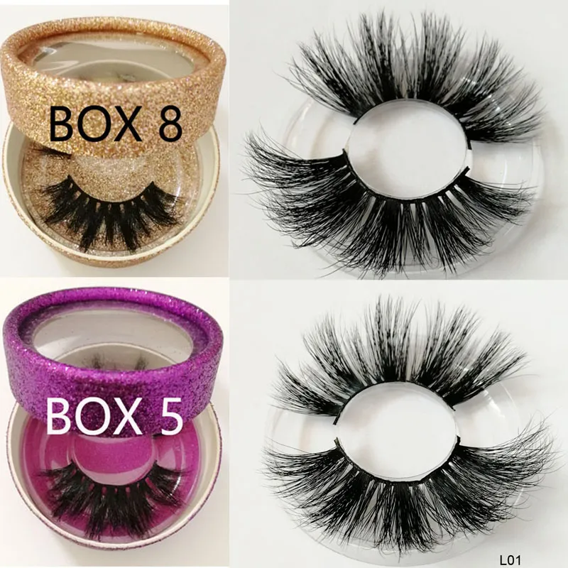 25MM cheveux longs Cils 100% 3d Cils de vison 3D Vison 25mm longs cils produit en gros Boîtes personnalisées de marque privée pour commande en gros