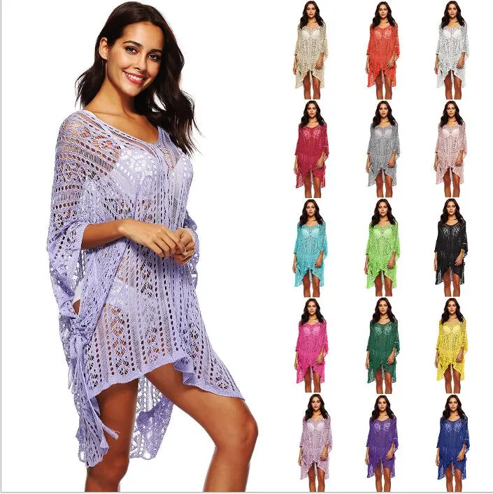 Bikini Cover Up Femmes Maillots De Bain Costumi Tricot Crochet Maillot De Bain Maillots De Bain Robe De Plage Blouses De Bronzage Sexy Été Maillot De Bain Femme 4276